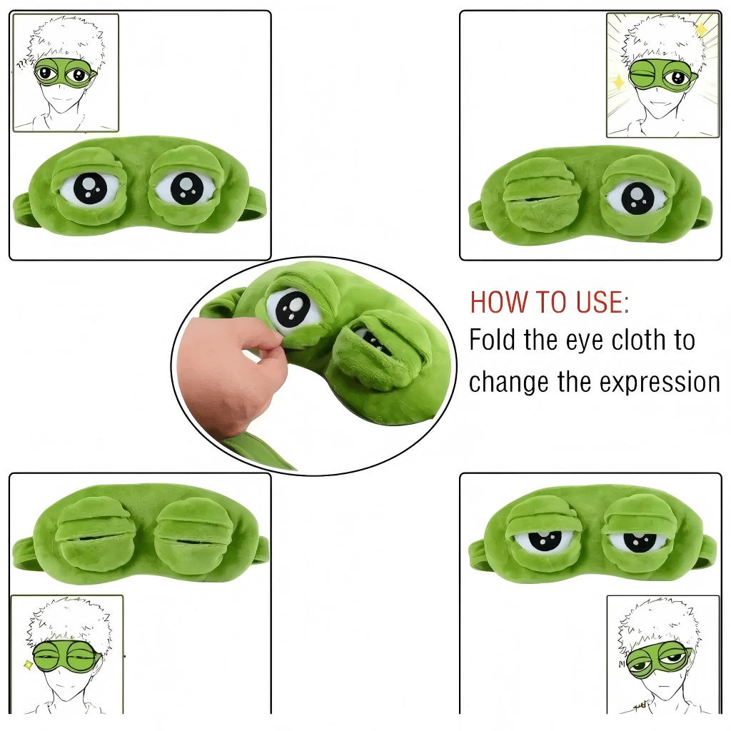 🐸40% OFF!💤Soft Funny Frog 3D Sleep Mask