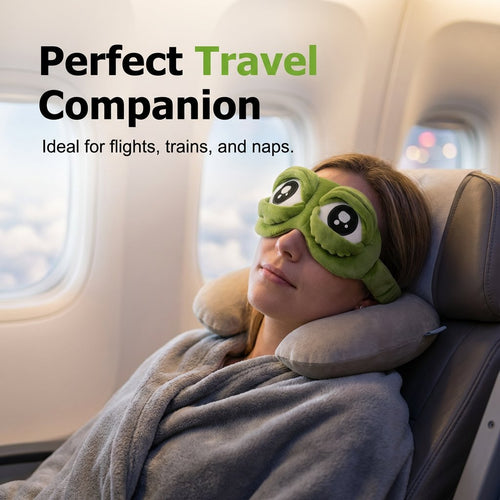 🐸40% OFF!💤Soft Funny Frog 3D Sleep Mask