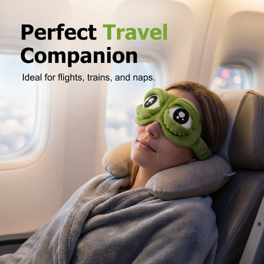 🐸40% OFF!💤Soft Funny Frog 3D Sleep Mask